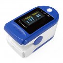 Pulsoxymeter Blood Values Heartbeat Oxygen Saturation Pulse Frequency ECG OM3 - blue