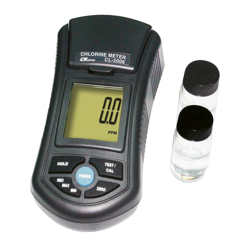 PH CL2 Chlorine Tester Monitor de Calidad de Agua Digital portátil para Piscina SPA Aquarium Hydroponics PH Meter Testing Blanco 