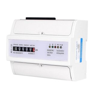 Analog alternating current meter polyphase meter electric meter heavy power current 380/400V *DIN rail mount* kWh ZS1
