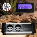 Thermostat thermo dimm-control timer clock alarm digital aquarium terrarium reptilie fish *external Display* EU-plug TXC