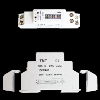 ADELID Schalter, Wechselstromzähler DIN Hutschiene digital LCD MID 1-Phase  S0 Interface Signalleuchte 5(32)A